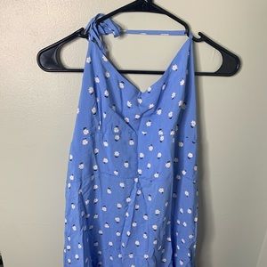 Summer dress, floral, short, open back